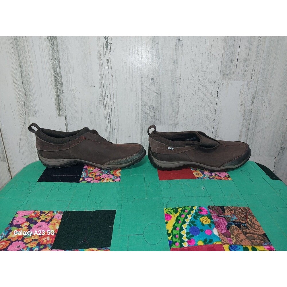 Merrell DEWBROOK MOC WATERPROOF US 10.5 Woman's Moccasin Slip On Shoe Brown - Picture 6 of 7